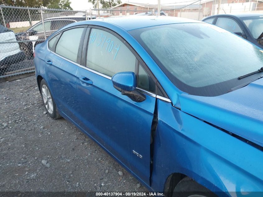 2019 Ford Fusion Hybrid Se VIN: 3FA6P0LU6KR272713 Lot: 40137904