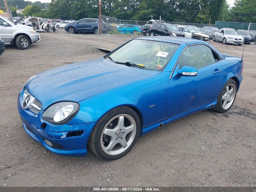 2002 Mercedes-Benz Slk 230 Kompressor VIN: WDBKK49F72F243966 Lot: 40138060