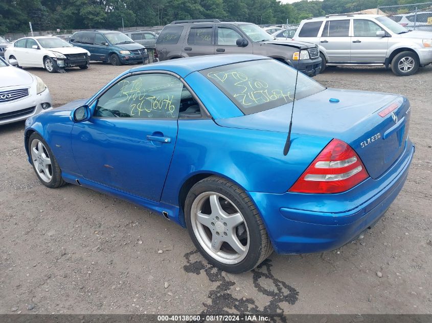 2002 Mercedes-Benz Slk 230 Kompressor VIN: WDBKK49F72F243966 Lot: 40138060