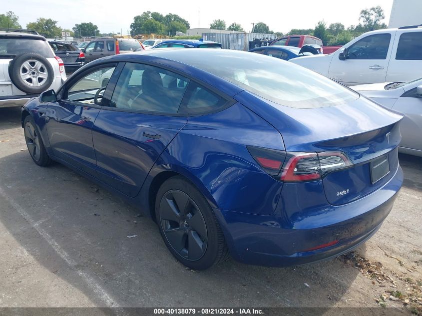 2021 Tesla Model 3 Standard Range Plus Rear-Wheel Drive VIN: 5YJ3E1EA4MF029000 Lot: 40138079