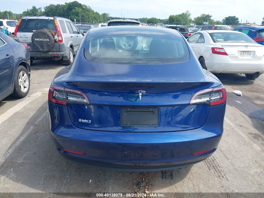 2021 Tesla Model 3 Standard Range Plus Rear-Wheel Drive VIN: 5YJ3E1EA4MF029000 Lot: 40138079