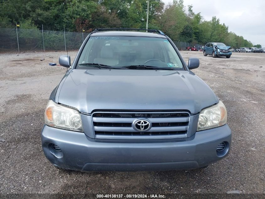 2005 Toyota Highlander VIN: JTEGD21A850117916 Lot: 40138137
