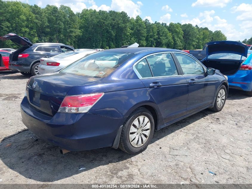 2010 Honda Accord 2.4 Lx VIN: 1HGCP2F38AA003022 Lot: 40138254