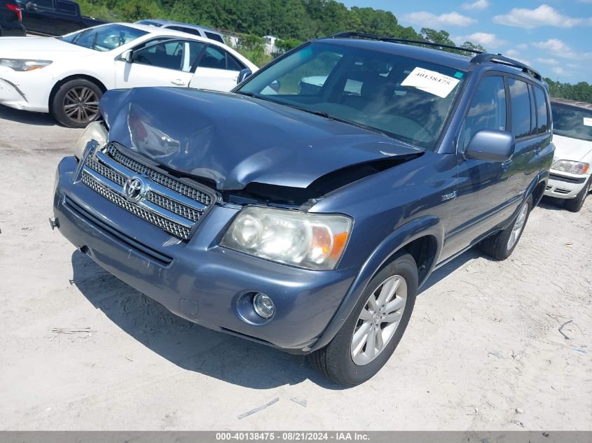 2007 Toyota Highlander Hybrid VIN: JTEEW21AX70044973 Lot: 40138475