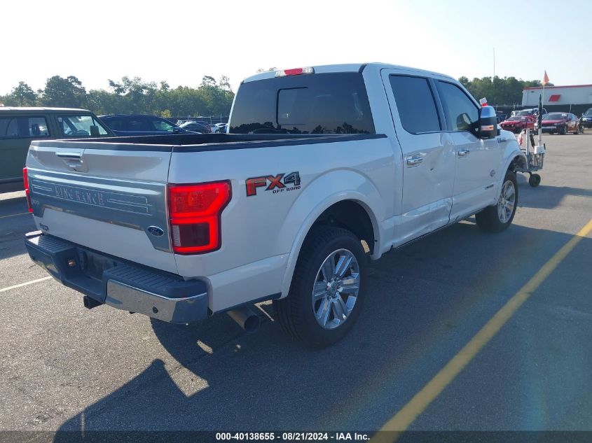 2018 Ford F150 Supercrew VIN: 1FTFW1E14JFD93385 Lot: 40138655