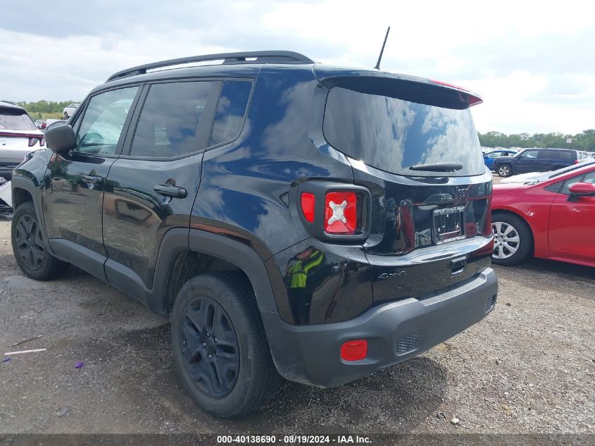 2019 Jeep Renegade Upland 4X4 VIN: ZACNJBAB3KPK20323 Lot: 40138690