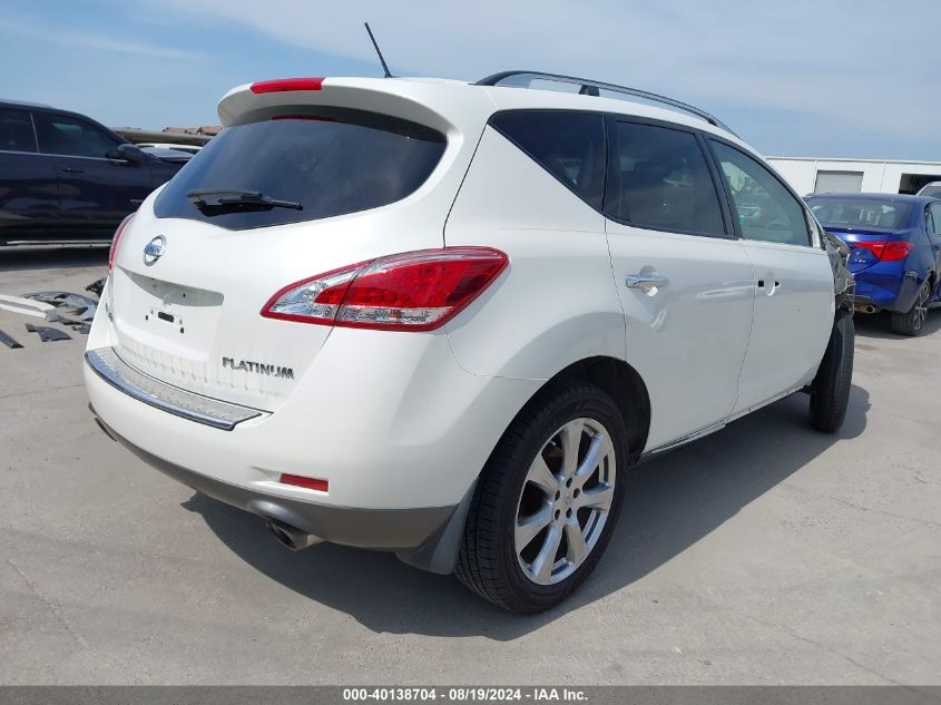 2012 Nissan Murano Le VIN: JN8AZ1MU5CW109606 Lot: 40138704