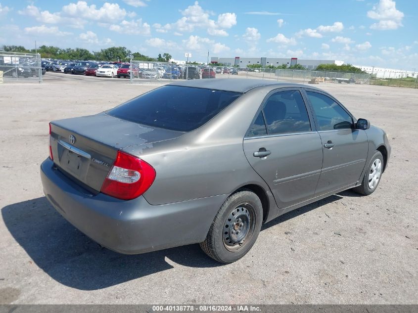 2004 Toyota Camry Le VIN: 4T1BE32K14U850370 Lot: 40138778