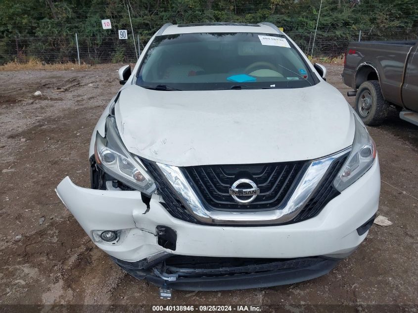 2015 Nissan Murano Sl VIN: 5N1AZ2MHXFN257292 Lot: 40138946