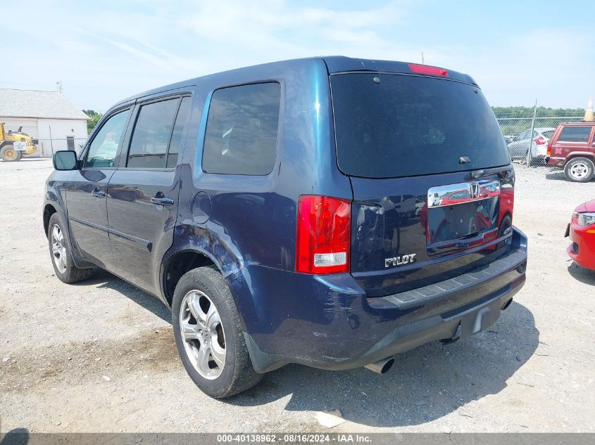 2012 Honda Pilot Ex VIN: 5FNYF4H43CB072087 Lot: 40138962