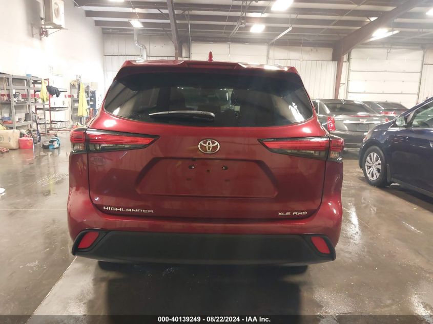 2021 Toyota Highlander Xle VIN: 5TDHZRBH1MS544025 Lot: 40139249