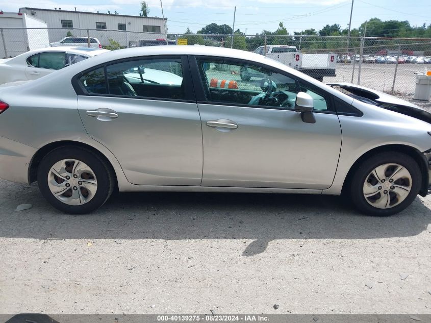 2013 Honda Civic Lx VIN: 2HGFB2F51DH547493 Lot: 40139275