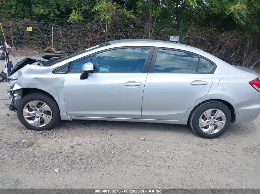 2013 Honda Civic Lx VIN: 2HGFB2F51DH547493 Lot: 40139275