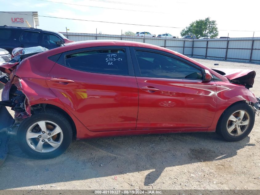 2014 Hyundai Elantra Se VIN: 5NPDH4AE6EH497092 Lot: 40139327