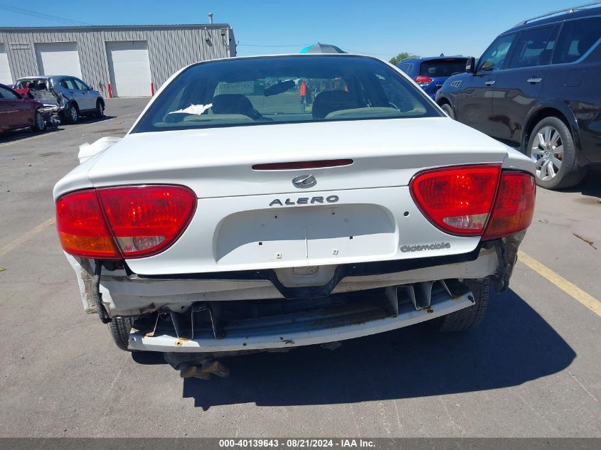 2000 Oldsmobile Alero Gl2 VIN: 1G3NL52T9YC423588 Lot: 40139643