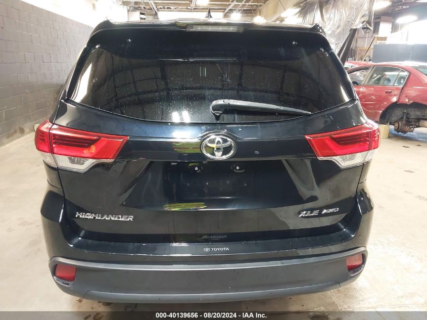 2019 Toyota Highlander Xle VIN: 5TDJZRFH9KS598021 Lot: 40139656