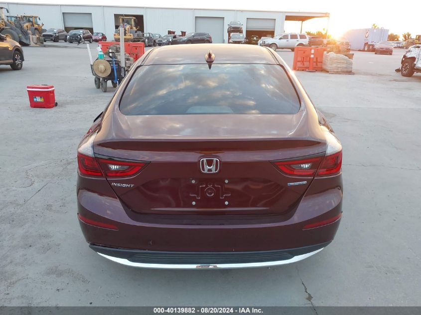 2019 Honda Insight Touring VIN: 19XZE4F98KE027866 Lot: 40139882