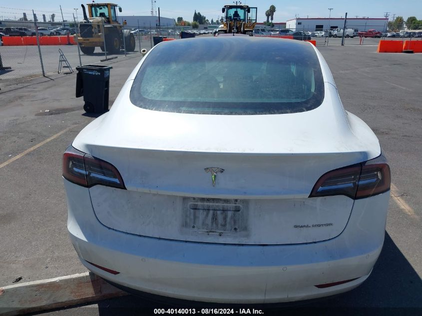 2018 Tesla Model 3 Long Range/Performance VIN: 5YJ3E1EB6JF067719 Lot: 40140013