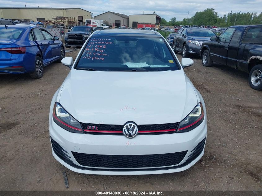 2017 Volkswagen Golf Gti Se 4-Door VIN: 3VW447AU3HM007983 Lot: 40140030