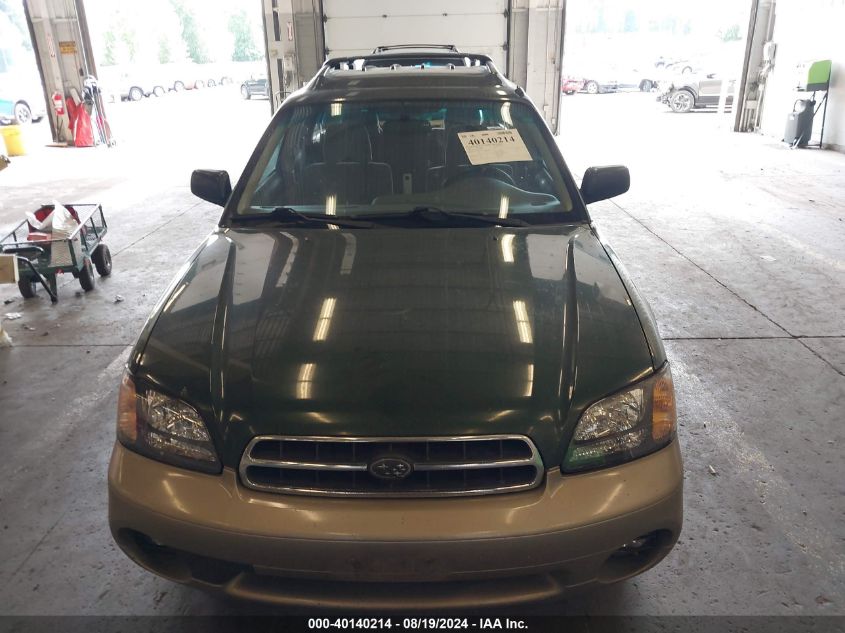 2000 Subaru Outback VIN: 4S3BH6654Y6665654 Lot: 40140214