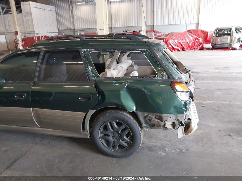 2000 Subaru Outback VIN: 4S3BH6654Y6665654 Lot: 40140214