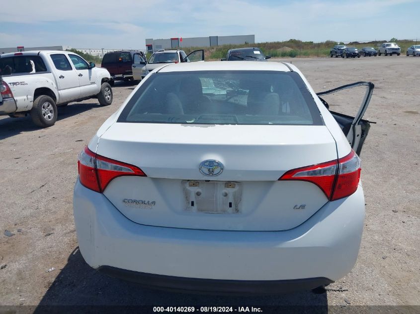 2016 Toyota Corolla Le VIN: 5YFBURHE8GP387415 Lot: 40140269