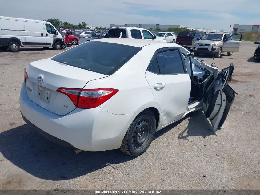 2016 Toyota Corolla Le VIN: 5YFBURHE8GP387415 Lot: 40140269