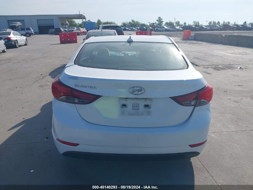 2016 Hyundai Elantra Value Edition VIN: 5NPDH4AE3GH782514 Lot: 40140293