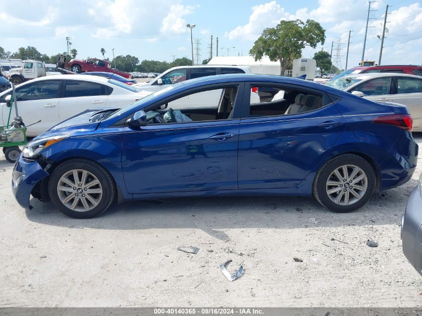 2016 Hyundai Elantra Se VIN: 5NPDH4AE7GH659671 Lot: 40140365