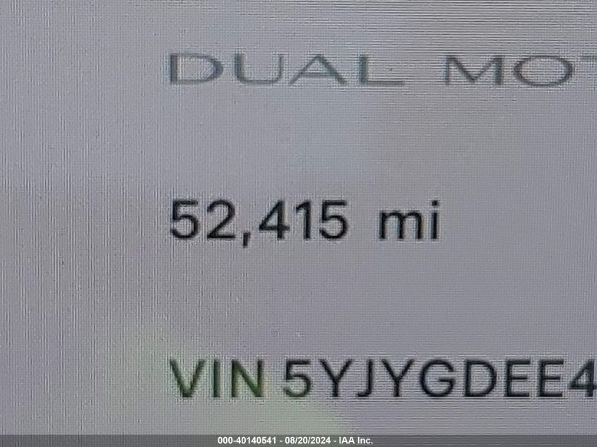 2021 Tesla Model Y Long Range Dual Motor All-Wheel Drive VIN: 5YJYGDEE4MF074376 Lot: 40140541