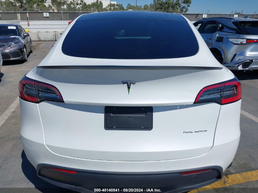 2021 Tesla Model Y Long Range Dual Motor All-Wheel Drive VIN: 5YJYGDEE4MF074376 Lot: 40140541