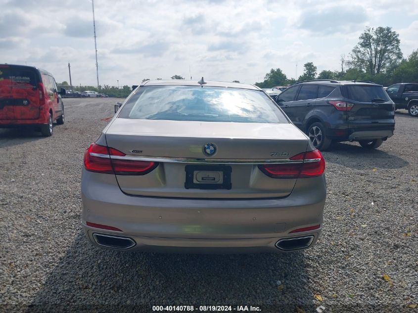 2019 BMW 750I xDrive VIN: WBA7F2C57KB239937 Lot: 40140788