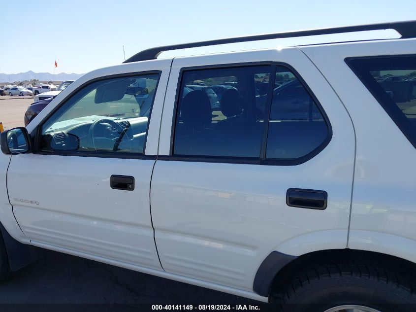 2004 Isuzu Rodeo S 3.2L V6 VIN: 4S2CK58W644315482 Lot: 40141149