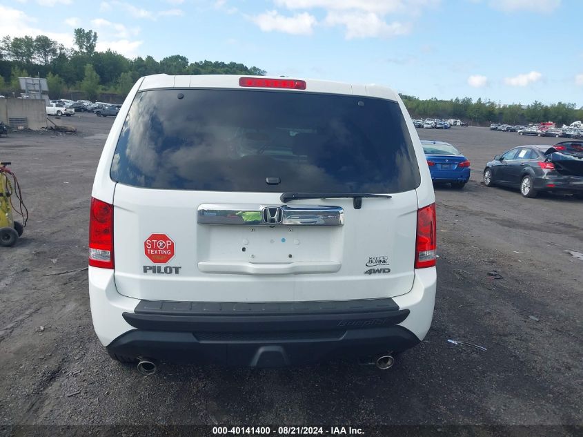 2014 Honda Pilot Ex-L VIN: 5FNYF4H78EB037302 Lot: 40141400