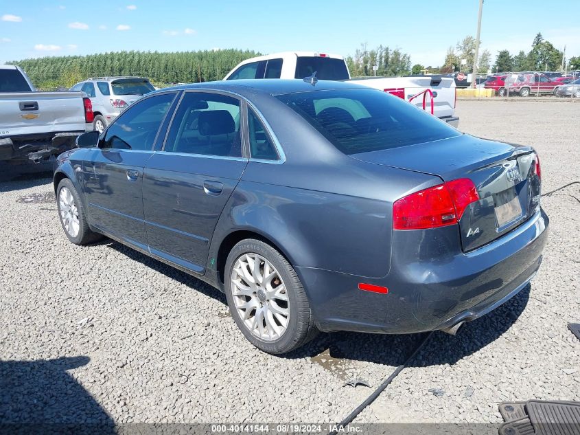 2008 Audi A4 2.0T/2.0T Special Edition VIN: WAUDF78E08A163730 Lot: 40141544