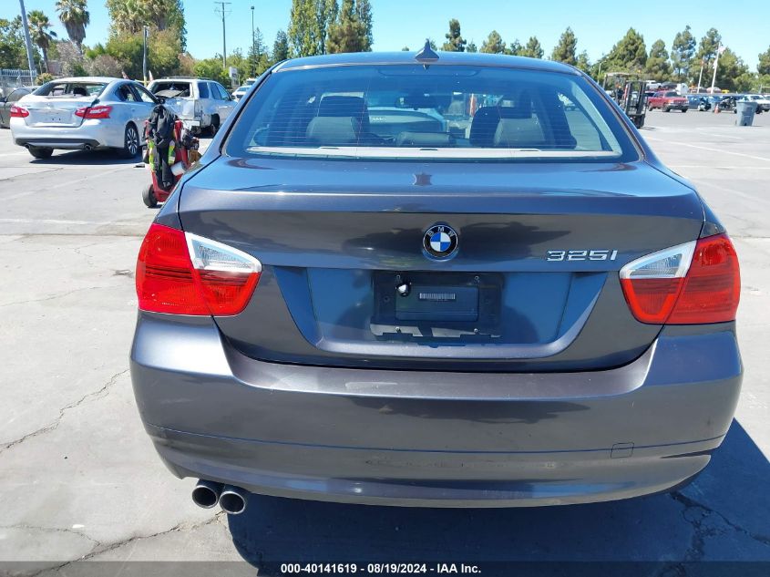 2006 BMW 325I VIN: WBAVB13556KX64708 Lot: 40141619