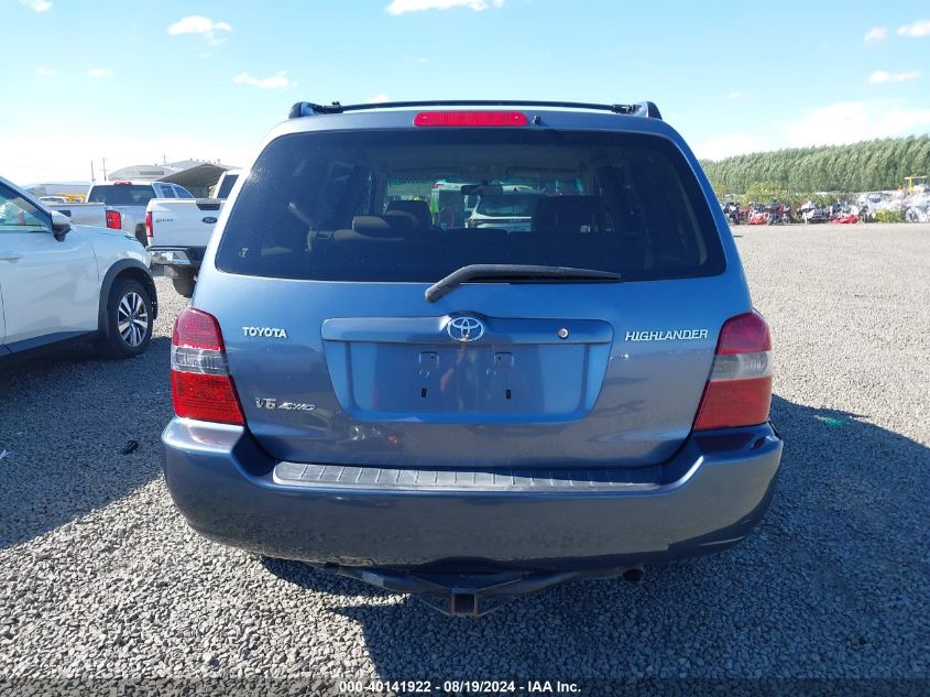 2006 Toyota Highlander V6 VIN: JTEEP21A360143470 Lot: 40141922