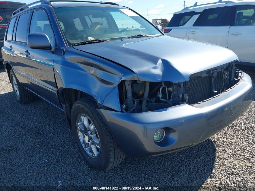 2006 Toyota Highlander V6 VIN: JTEEP21A360143470 Lot: 40141922