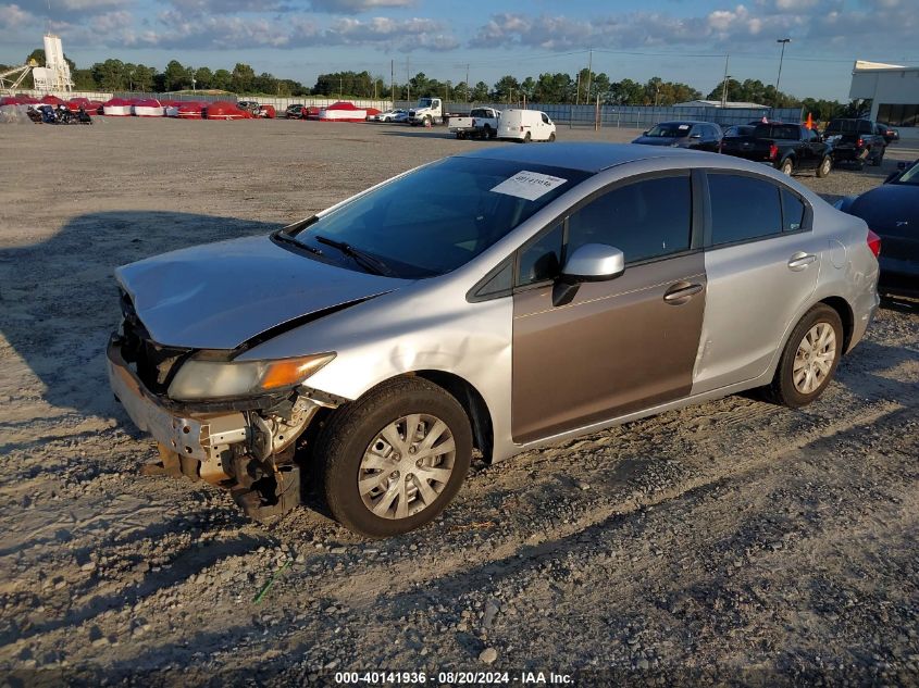 2012 Honda Civic Lx VIN: 19XFB2F5XCE099683 Lot: 40141936