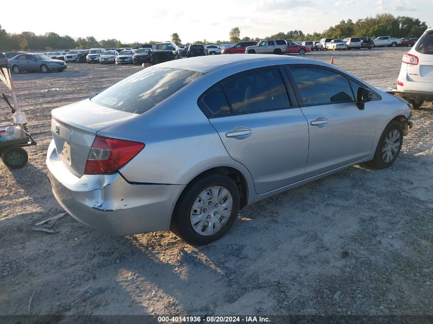 2012 Honda Civic Lx VIN: 19XFB2F5XCE099683 Lot: 40141936