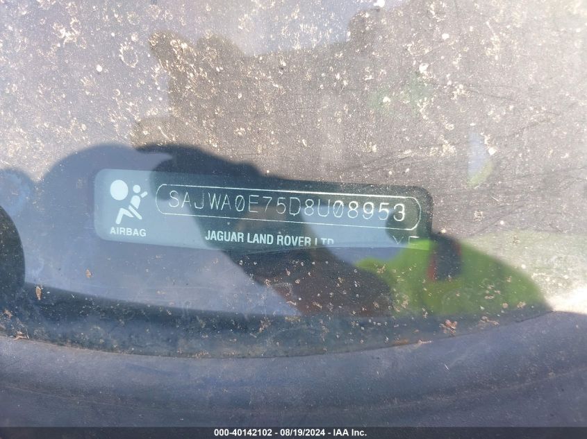 2013 Jaguar Xf V6 Sc VIN: SAJWA0E75D8U08953 Lot: 40142102