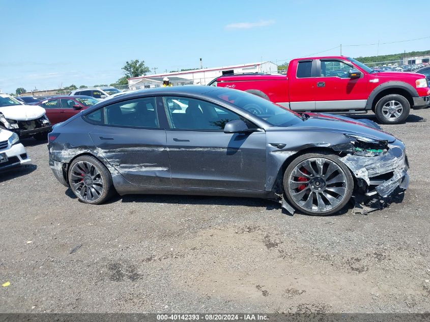 2022 Tesla Model 3 Performance Dual Motor All-Wheel Drive VIN: 5YJ3E1EC1NF129431 Lot: 40142393