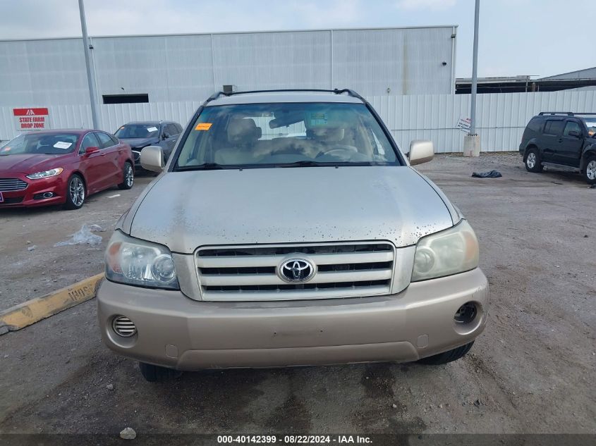 2006 Toyota Highlander V6 VIN: JTEGP21A560125805 Lot: 40142399