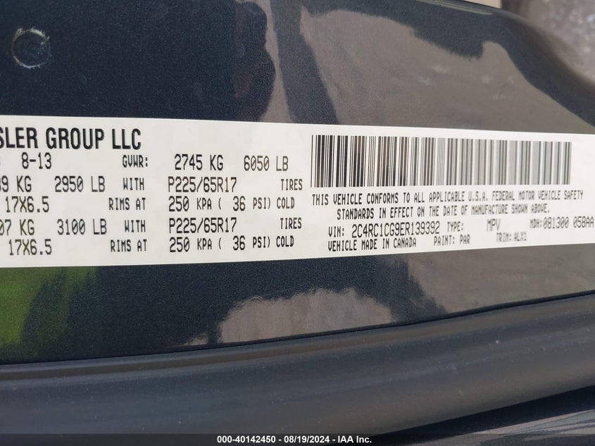 2014 CHRYSLER TOWN & COUNTRY TOURING-L - 2C4RC1CG9ER139392