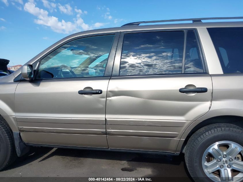 2005 Honda Pilot Ex VIN: 2HKYF18475H536047 Lot: 40142454