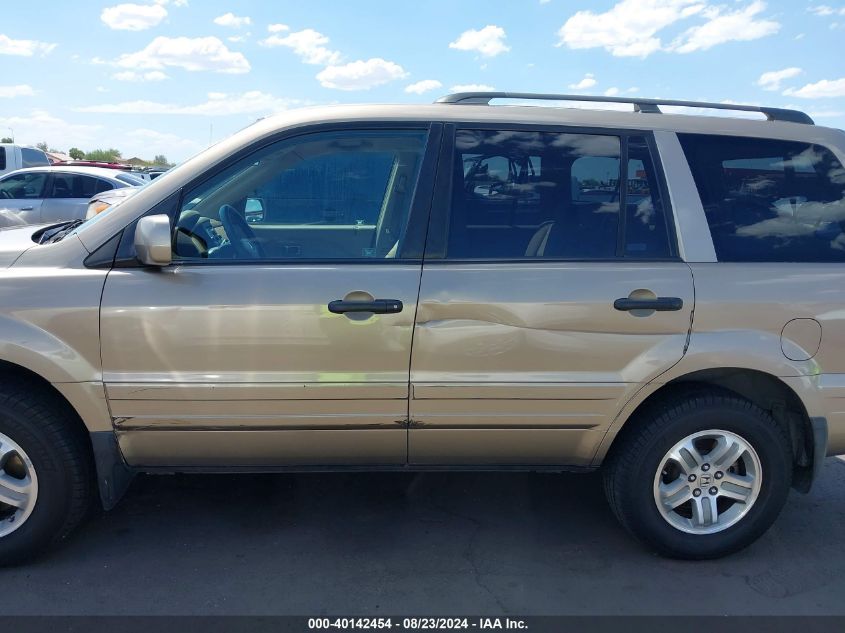 2005 Honda Pilot Ex VIN: 2HKYF18475H536047 Lot: 40142454