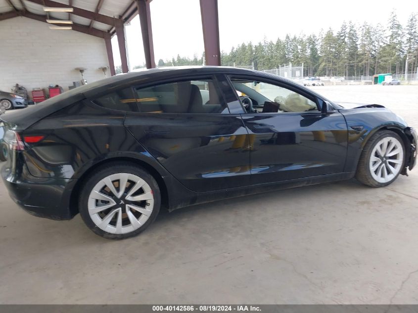 2022 Tesla Model 3 Rear-Wheel Drive VIN: 5YJ3E1EA5NF191753 Lot: 40142586