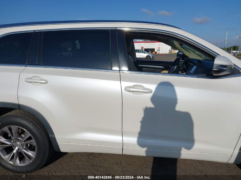 2015 Toyota Highlander Xle V6 VIN: 5TDKKRFH1FS055485 Lot: 40142695