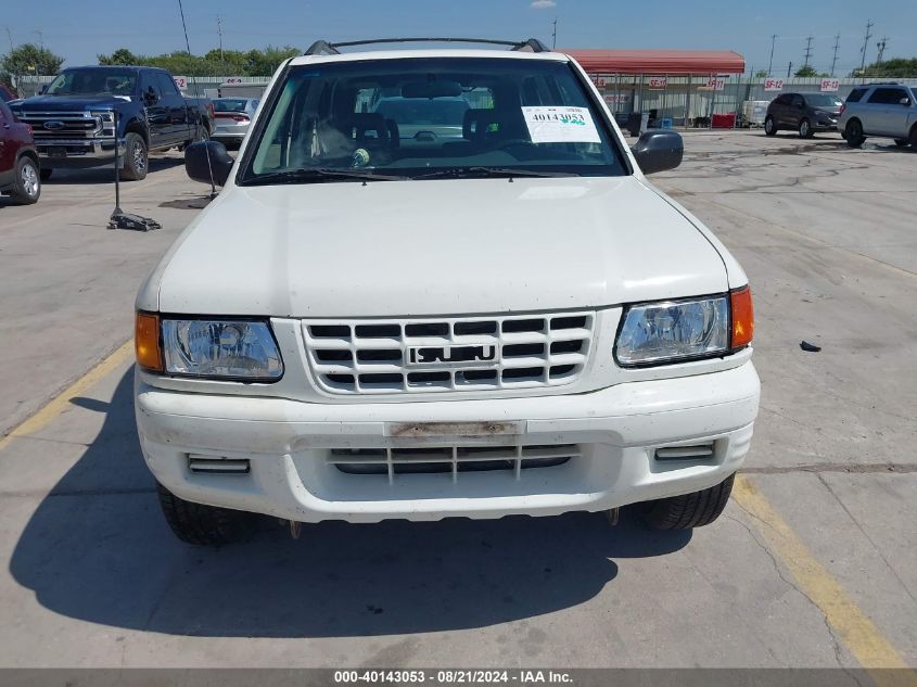 1999 Isuzu Rodeo Ls/Lse/S 3.2L VIN: 4S2CK58W1X4343050 Lot: 40143053