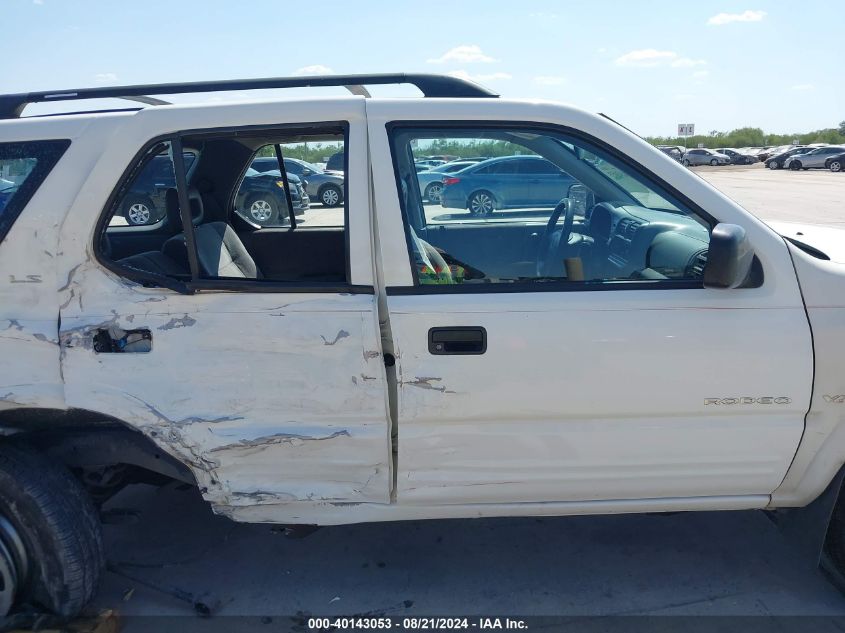 1999 Isuzu Rodeo Ls/Lse/S 3.2L VIN: 4S2CK58W1X4343050 Lot: 40143053